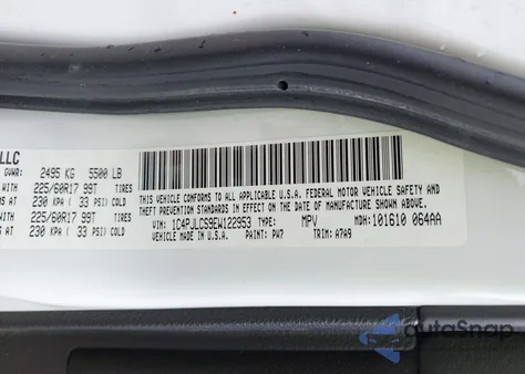 2014 Jeep Cherokee Latitude из США, поврежденный, VIN 1C4PJLCS9EW122953